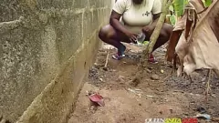 Play Curious Black Stud Watches Blonde Babe Wash Her Pussy At The Farm